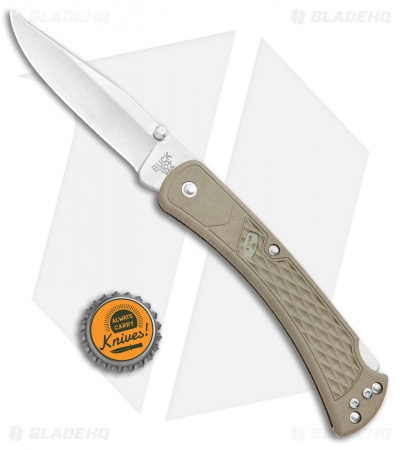 Buck 110 Slim Select Lockback Knife Tan (3.625" Satin) 0110BRS2-B