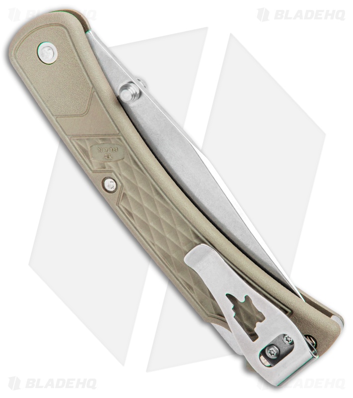 Buck 110 Slim Select Lockback Knife Tan (3.625" Satin) 0110BRS2-B