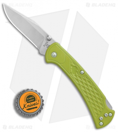 Buck 112 Slim Select Lockback Knife Chartreuse GFN  (3" Satin)