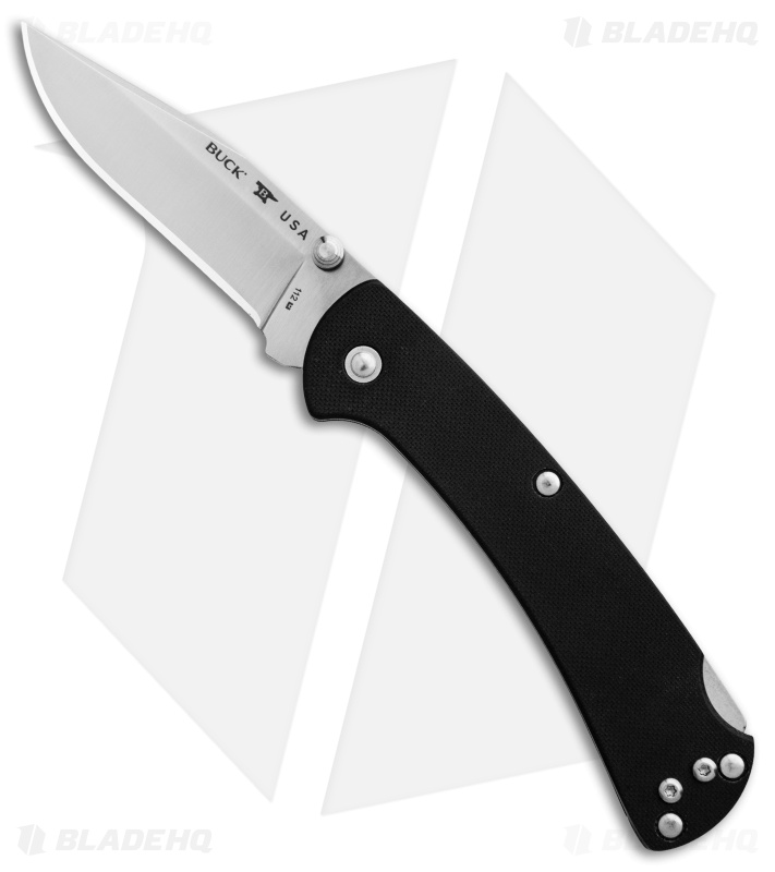 Buck 112 Slim Ranger Pro | Lockback Knife | Black G-10