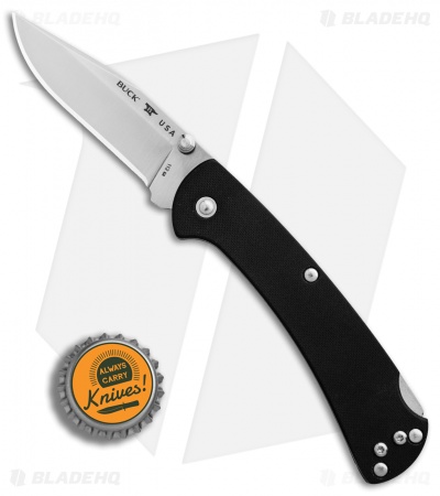 Buck 112 Slim Pro Lockback Knife Black G-10 (3" Satin)