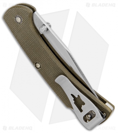 Buck 112 Slim Pro Lockback Folding Knife OD Green Micarta (3" Satin)