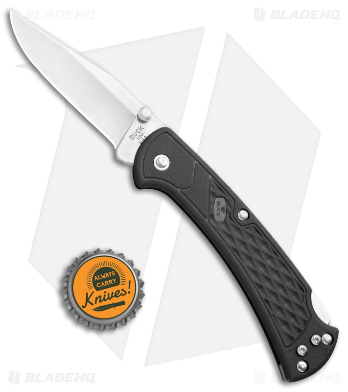 Buck 112 Slim Select Lockback Folding Knife Black GFN  (3" Satin)