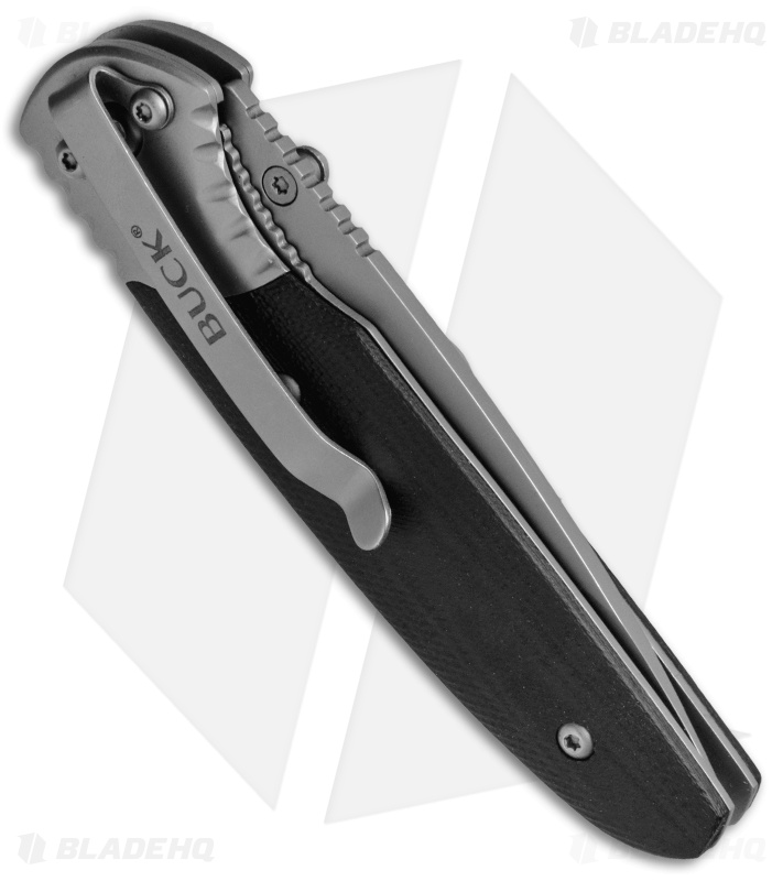 Buck 300 Glacier Liner Lock Knife Black G-10 (3.125" Bead Blast)