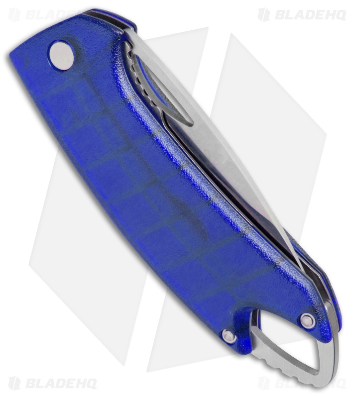 Buck Lumina LED Liner Lock Knife Translucent Blue (3" Satin Serr)