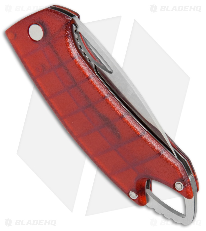 Buck Lumina LED Liner Lock Knife Translucent Red (3" Satin Serr)