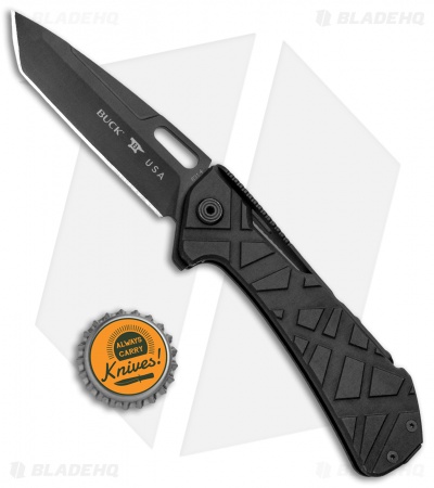 Buck Marksman Tanto Folding Knife (3.5" Black) 0831BKS-B