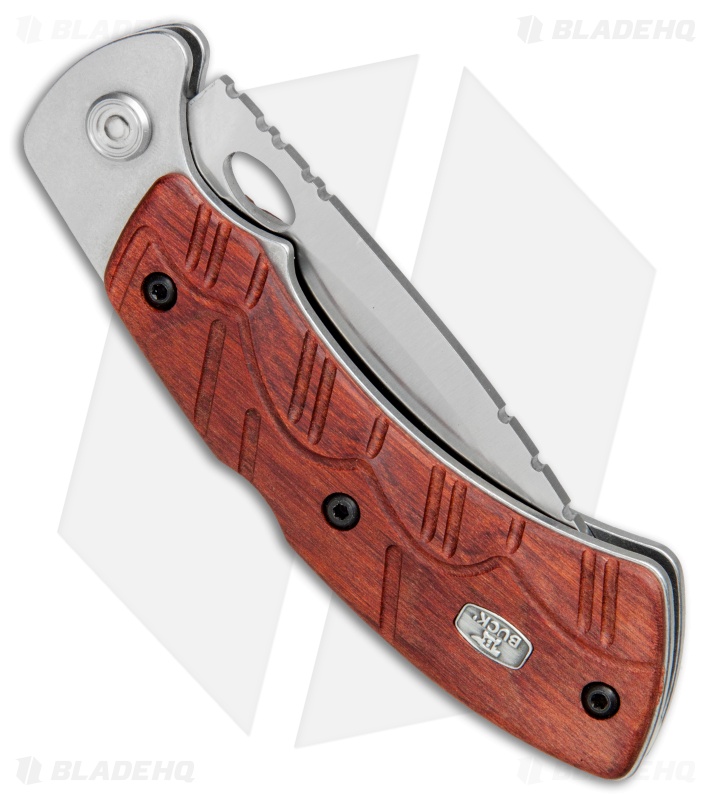 Buck Open Season Folding Skinner Lockback Knife Red Wood (3.75" Satin) 0556RWS