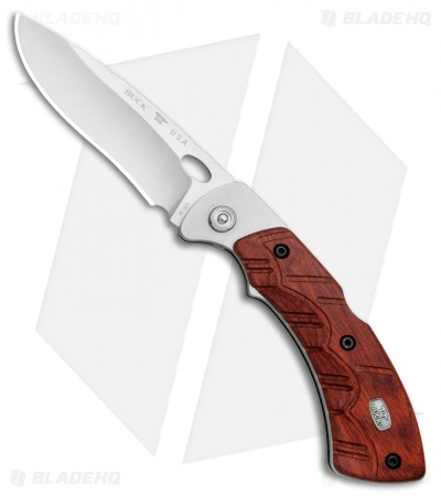 Buck Open Season Folding Skinner Lockback Knife Red Wood (3.75" Satin) 0556RWS