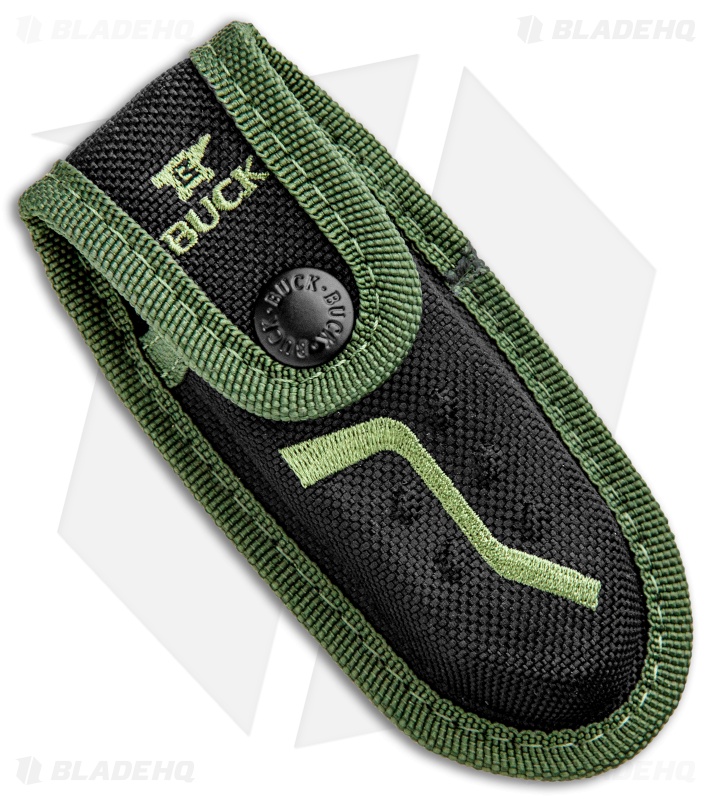 Buck Pursuit Large Guthook Lockback Knife Green GFN (3.5" Satin) 0660GRG