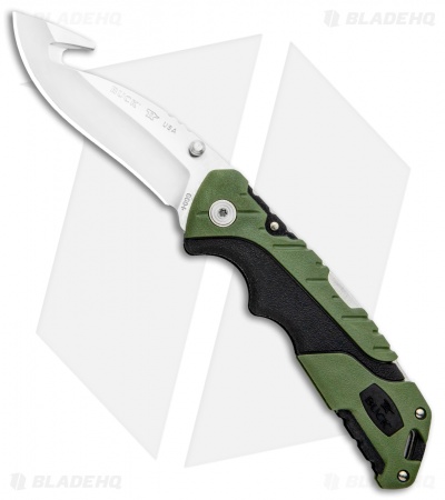 Buck Pursuit Large Guthook Lockback Knife Green GFN (3.5" Satin) 0660GRG