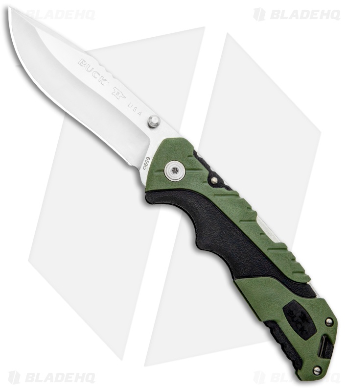 Buck Pursuit Large Lockback Knife Green GFN (3.625" Satin) 0659GRS