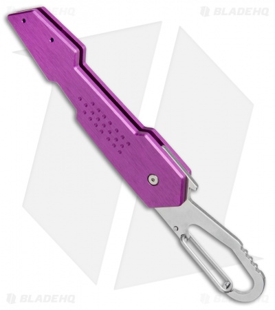 Buck Revolution Plunge Lock Knife w/ Carabiner Purple (3" Satin Serr) B437