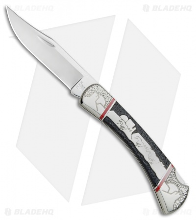 Buck Running Free L.E. Lockback Knife Black Jet Jasper (3.75" Mirror) 110YISLE1