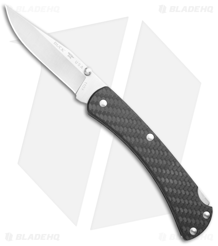 Buck Slim Lockback Knife Carbon Fiber (3.75" Satin) 0110CFSLE-B