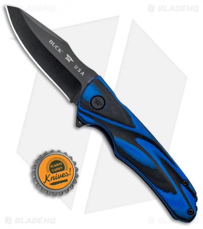 Buck Sprint Ops Pro Liner Lock Knife Blue/Black G-10 (3.125" Black) 0842BLS