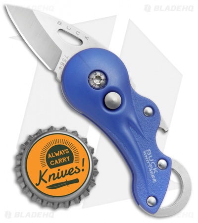Buck Transport Light Blue Folding Key Chain Pocket Knife (1.2" Satin) 0756BLS-B1