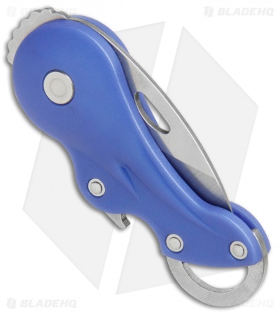Buck Transport Light Blue Folding Key Chain Pocket Knife (1.2" Satin) 0756BLS-B1