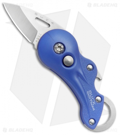 Buck Transport Light Blue Folding Key Chain Pocket Knife (1.2" Satin) 0756BLS-B1