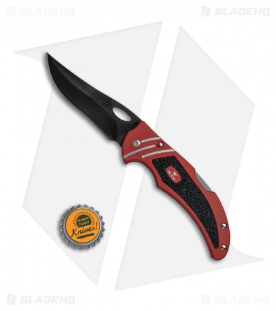 Buck Volt Lock Back Knife Red Aluminum (3.25" Black)