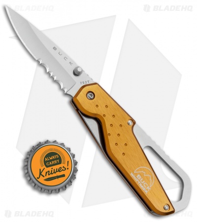 Buck Whittaker Approach Liner Lock Knife Orange (2.625" Satin Serr)