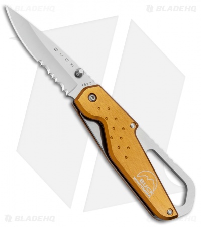 Buck Whittaker Approach Liner Lock Knife Orange (2.625" Satin Serr)