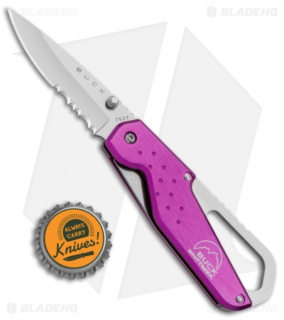 Buck Whittaker Approach Liner Lock Knife Purple (2.625" Satin Serr)
