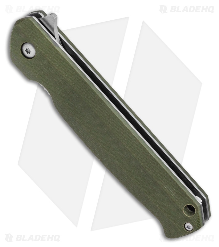 Buck Langford Liner Lock Knife Green G-10 (3.375" Satin) 0251GRS