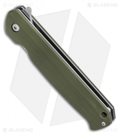 Buck Langford Liner Lock Knife Green G-10 (3.375" Satin) 0251GRS
