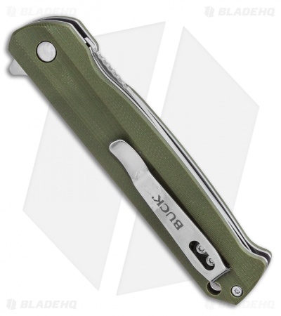 Buck Langford Liner Lock Knife Green G-10 (3.375" Satin) 0251GRS