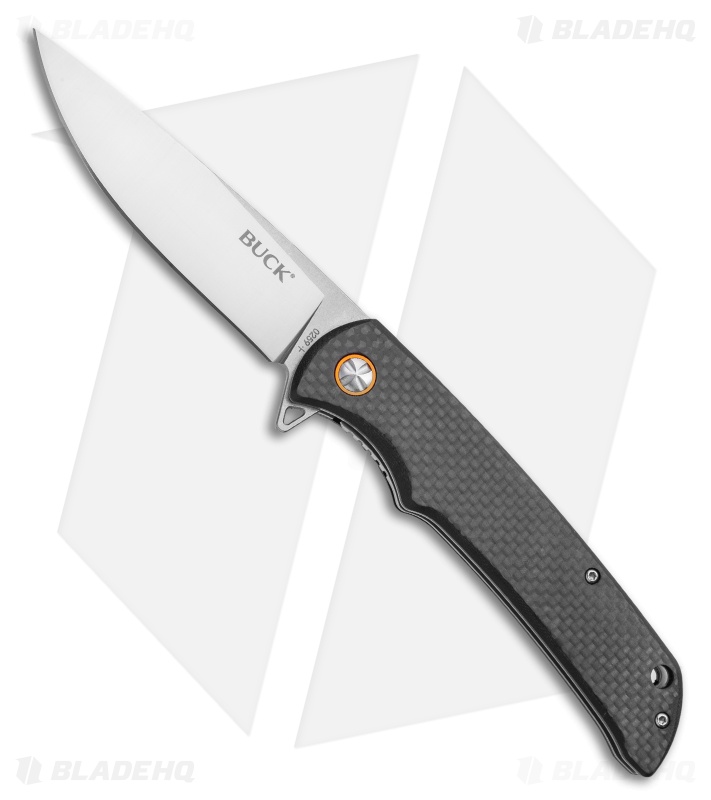 Buck Haxby Liner Lock Knife Carbon Fiber (3.875" Satin) 0259CFS