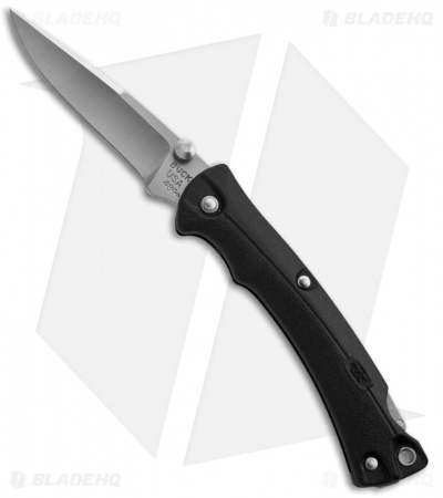 Buck Bucklite Max Small Folding Knife Black (2.75" Satin Plain) 0484BKS