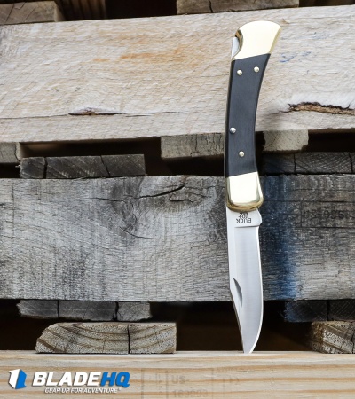 Buck 110 Manual Folding Knife Black Ebony (3.75" Satin) 0110BRS