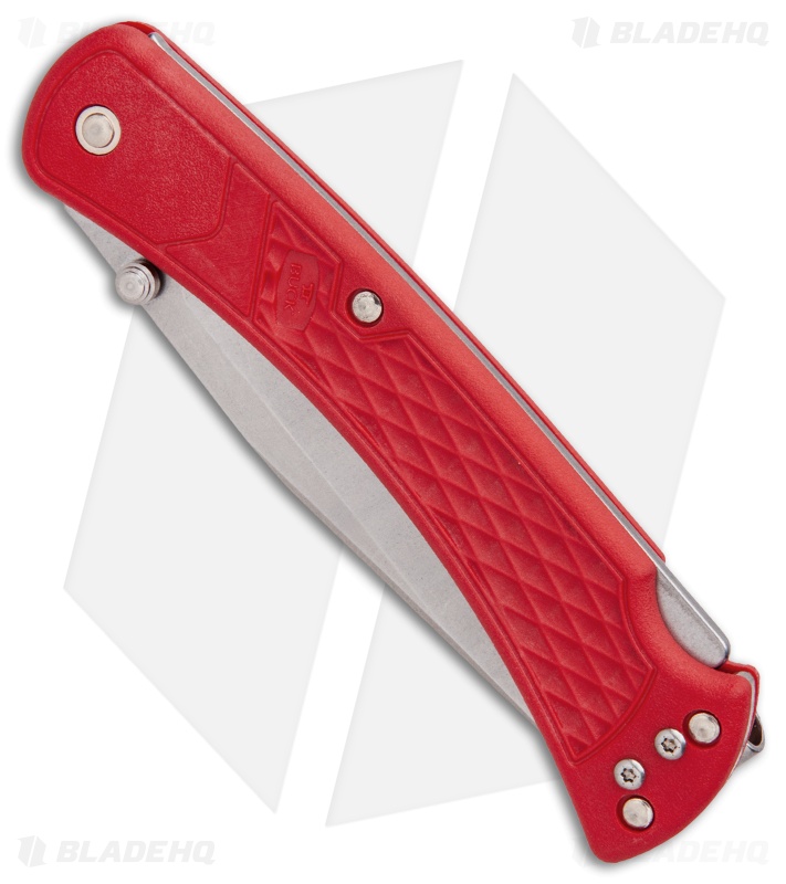 Buck 110 Slim Select Lockback Knife Red GFN (3.75" Satin)