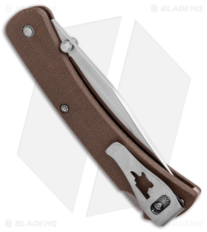 Buck 110 Slim Pro Lockback Knife Brown Micarta (3.75" Satin)