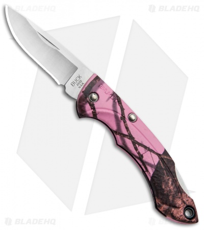 Buck Nano Bantam Lockback Knife Pink Mossy Oak Camo (1.88" Satin) 0283CM10-B