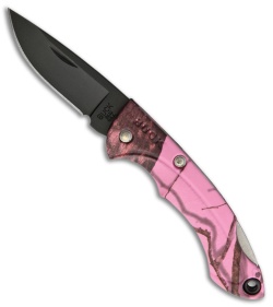 Buck Nano Bantam Lockback Knife Pink Camo (1.875" Black)