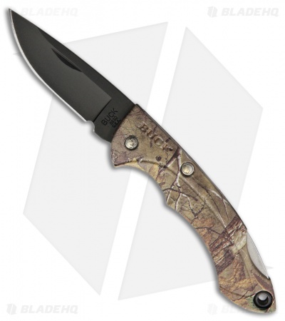 Buck Nano Bantam RealTree Camo Folding Knife (1.875" Black)