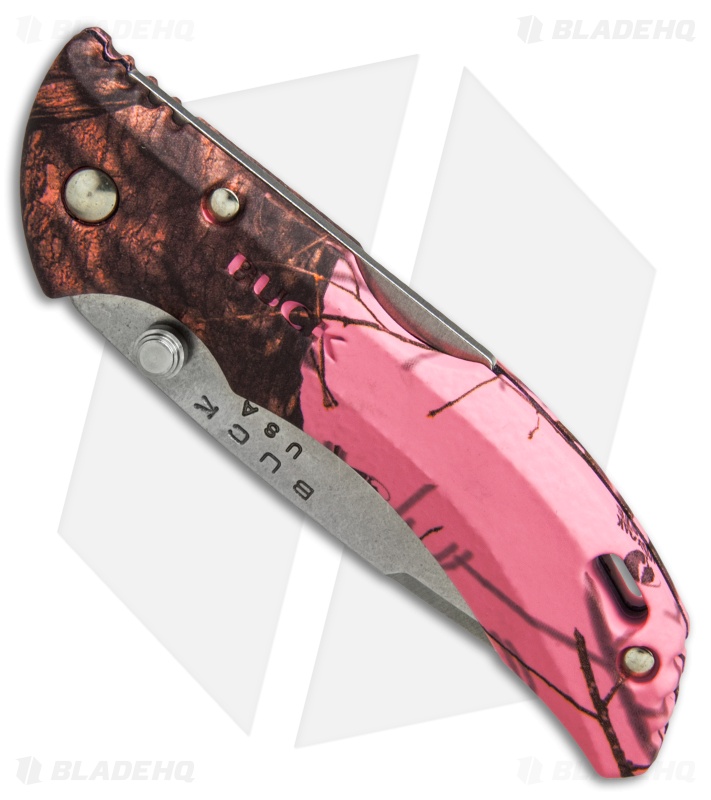Buck Bantam BBW Lockback Knife Pink Mossy Oak Camo (2.75