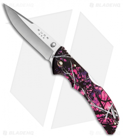 Buck Bantam BLW Lockback Knife Pink Muddy Girl Camo (3.125" Satin) 0285CMS31