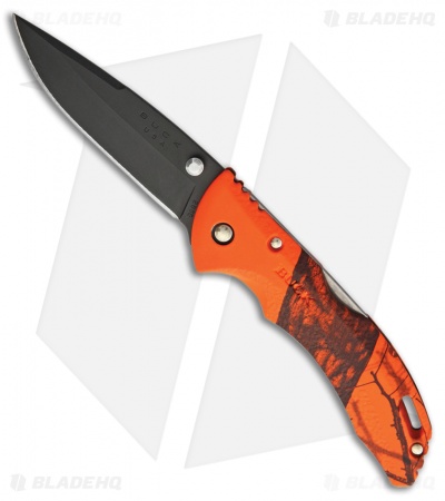 Buck BLW Bantan Orange Camo Lock Back Knife (3.125" Black)