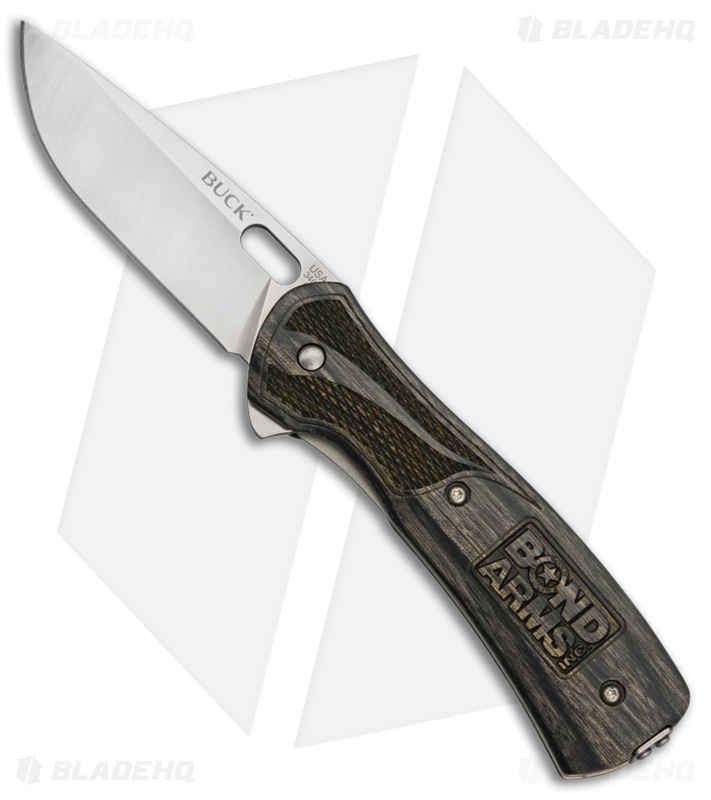 Buck Bond Arms Liner Lock Knife Black Ash (3.125" Satin) BD3209