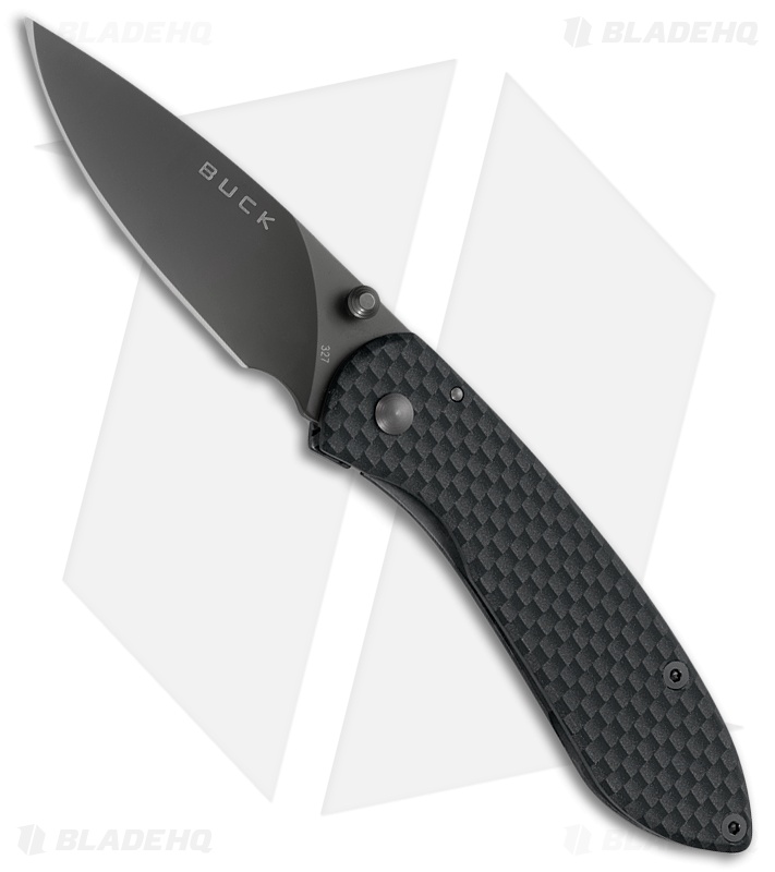 Buck Nobleman Frame Lock Knife Sim Carbon Fiber (2.625" Gray) 0327CFS 