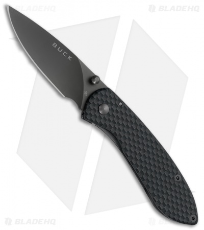 Buck Nobleman Frame Lock Knife Sim Carbon Fiber (2.625" Gray) 0327CFS 
