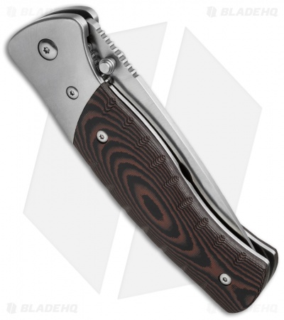 Buck Large Folding Selkirk Knife Micarta w/ Ferro Rod (3.25" Satin) 0836BRS-B