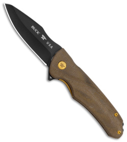 Buck Sprint OPS Liner Lock Knife Pro 2022 Limited Ed Green Micarta (3" Black) 