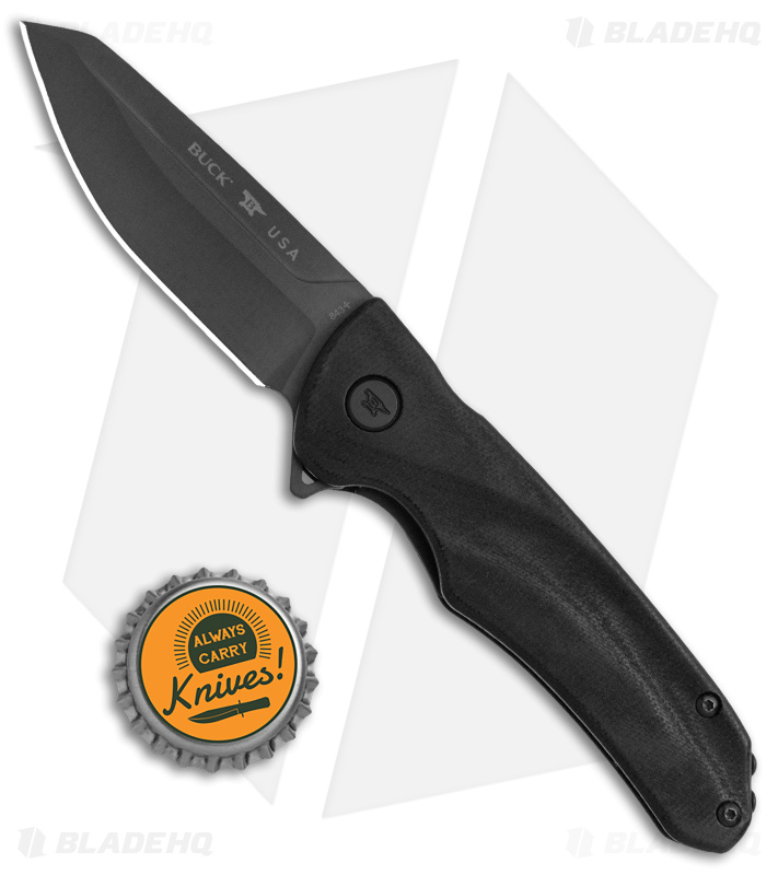 Buck Sprint OPS Liner Lock Knife Pro Black Canvas Micarta (3" Black) 0843BKS