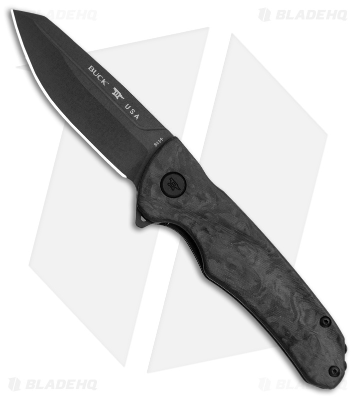 Buck Sprint OPS Liner Lock Knife Pro Marble Carbon Fiber (3" Black) 0843CFS