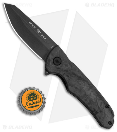 Buck Sprint OPS Liner Lock Knife Pro Marble Carbon Fiber (3" Black) 0843CFS