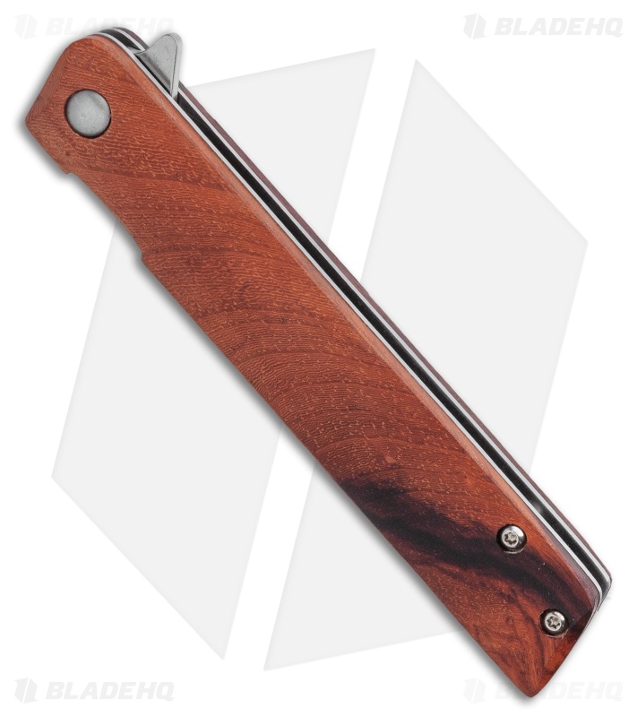 Buck Decatur Liner Lock Knife Guibourtia Ehie Wood (3.5" Satin) 0256BRS